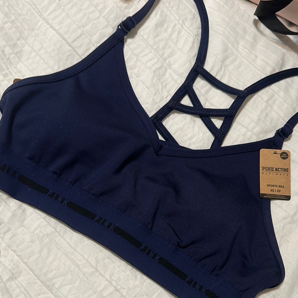 Victoria's Secret Navy Blue Sports Bra - Picture 2 of 5